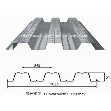 Hoja de suelo galvanizado en caliente DIP (Yx 51-342-1025)